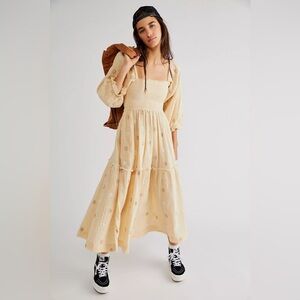 Free People Dahlia Embroidered Maxi Dress